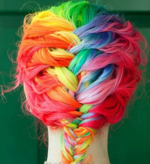 rainbow hair