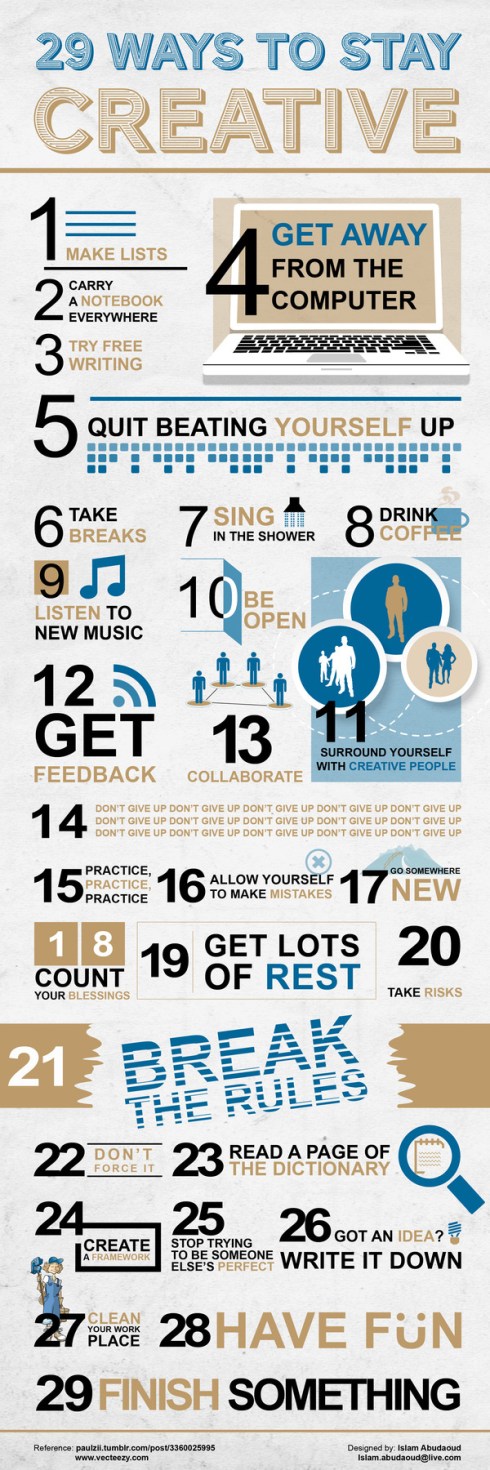 29 ways to stay creative