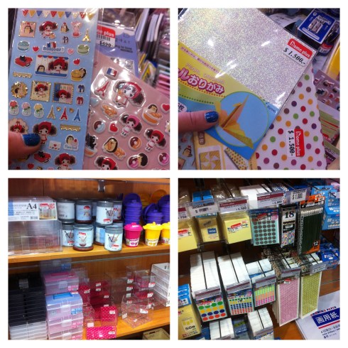 stickers+origami paper