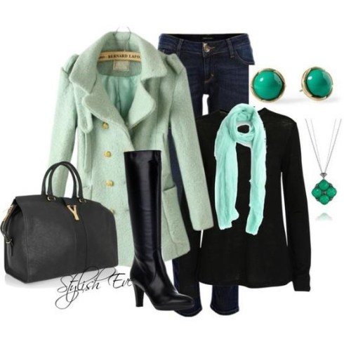 turquoise and black