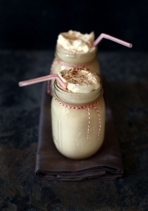 black spiced rum eggnog