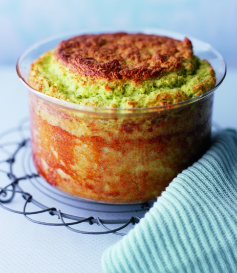 Soufflé de Brócoli y Queso Azul
